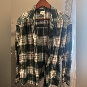 Waverly (XL) - Hunter Green Plaid Fall Cotton Flannel Shirt